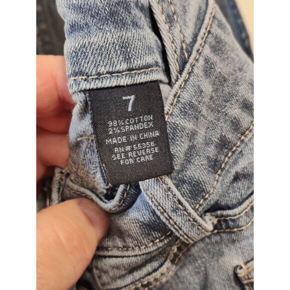 Blue Spice Distressed denim overalls Size 7 - Picture 8 of 16